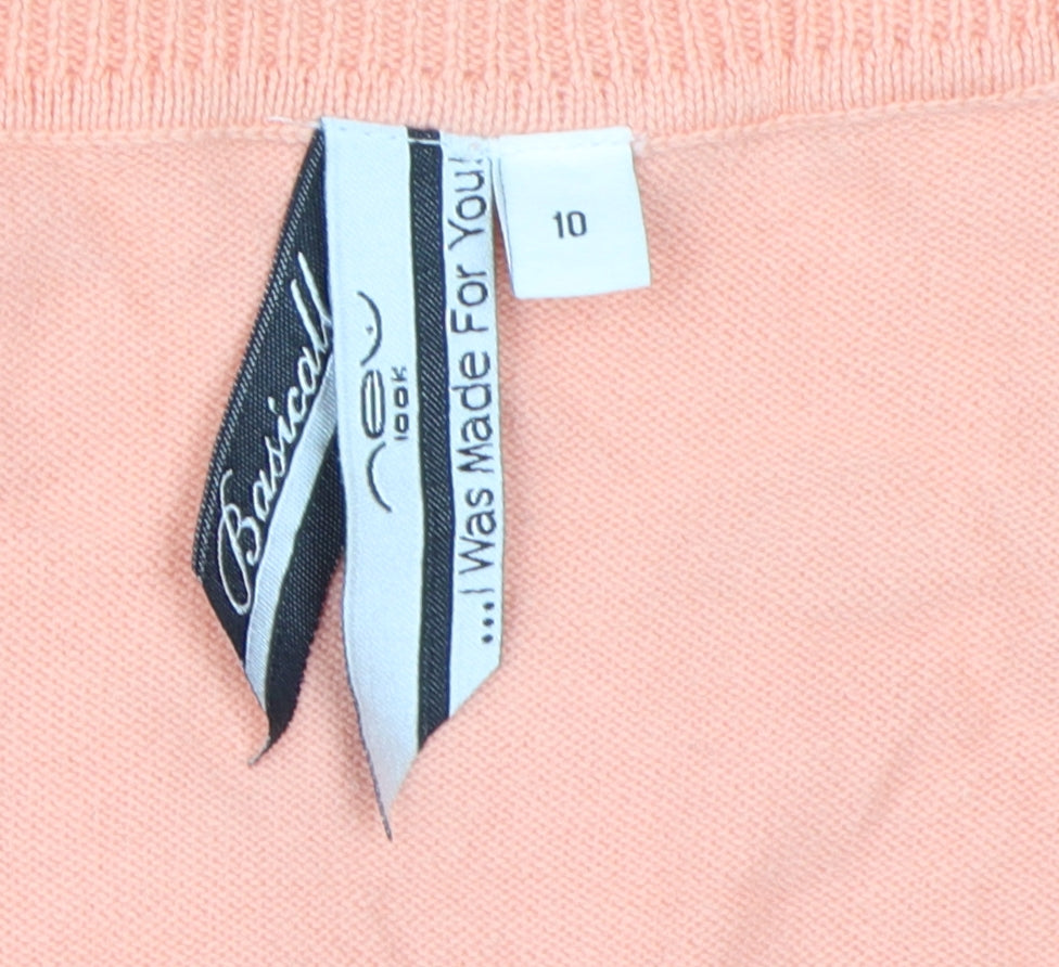 New Look Women's Orange Cardigan, Size 10, V-Neck Style