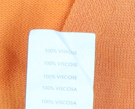 Daisy Street Women's Orange V-Neck Cardigan Size 12