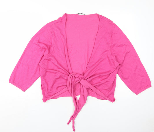 Womens UK Size XL Bm collection Pink Cardigan Jumper