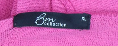 Womens UK Size XL Bm collection Pink Cardigan Jumper