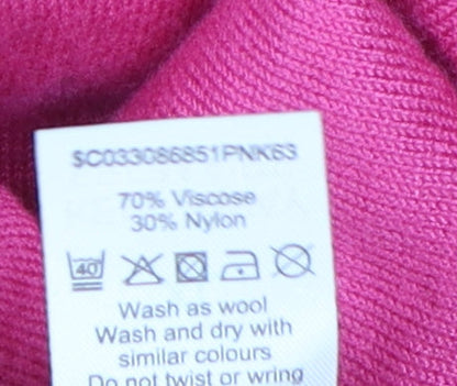 Womens UK Size XL Bm collection Pink Cardigan Jumper