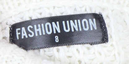 Womens UK Size 8 Fashion Union Ivory Pullover Jumper