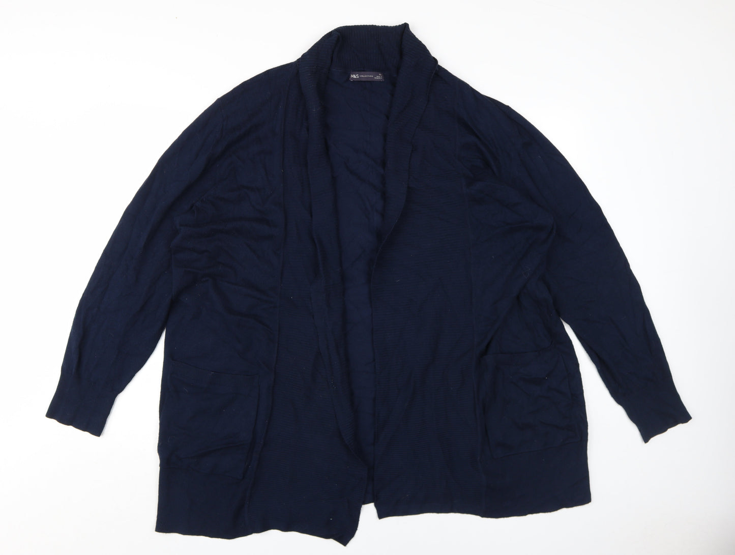 Womens UK Size XL Marks and Spencer Blue Cardigan Jumper