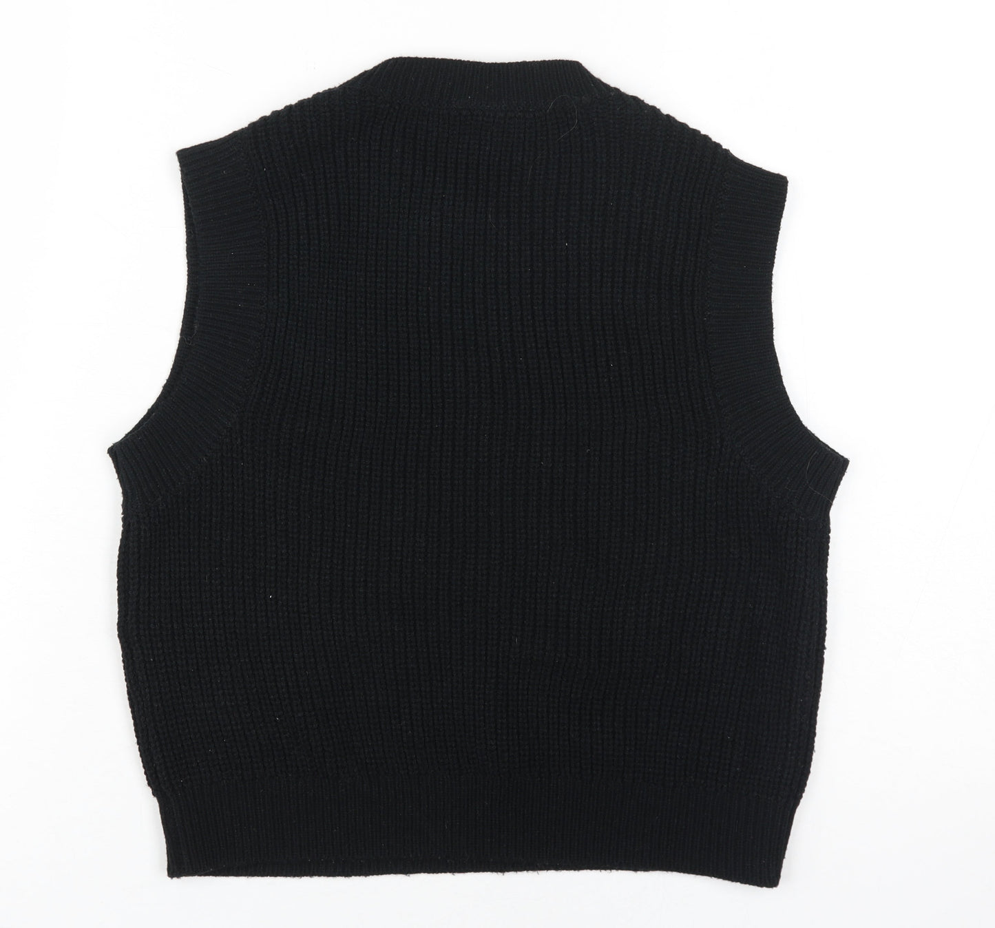 Unisex Adults UK Size XS H&M Black Vest Jumper