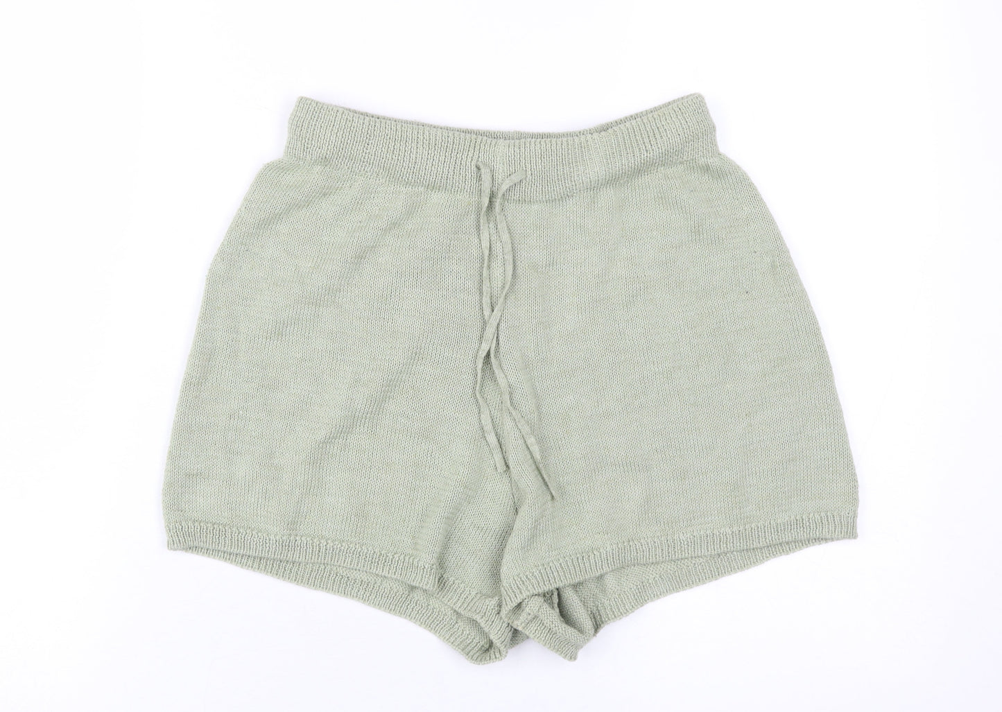 H&M Women's Green XS Sweat Shorts, Acrylic-Blend Casual