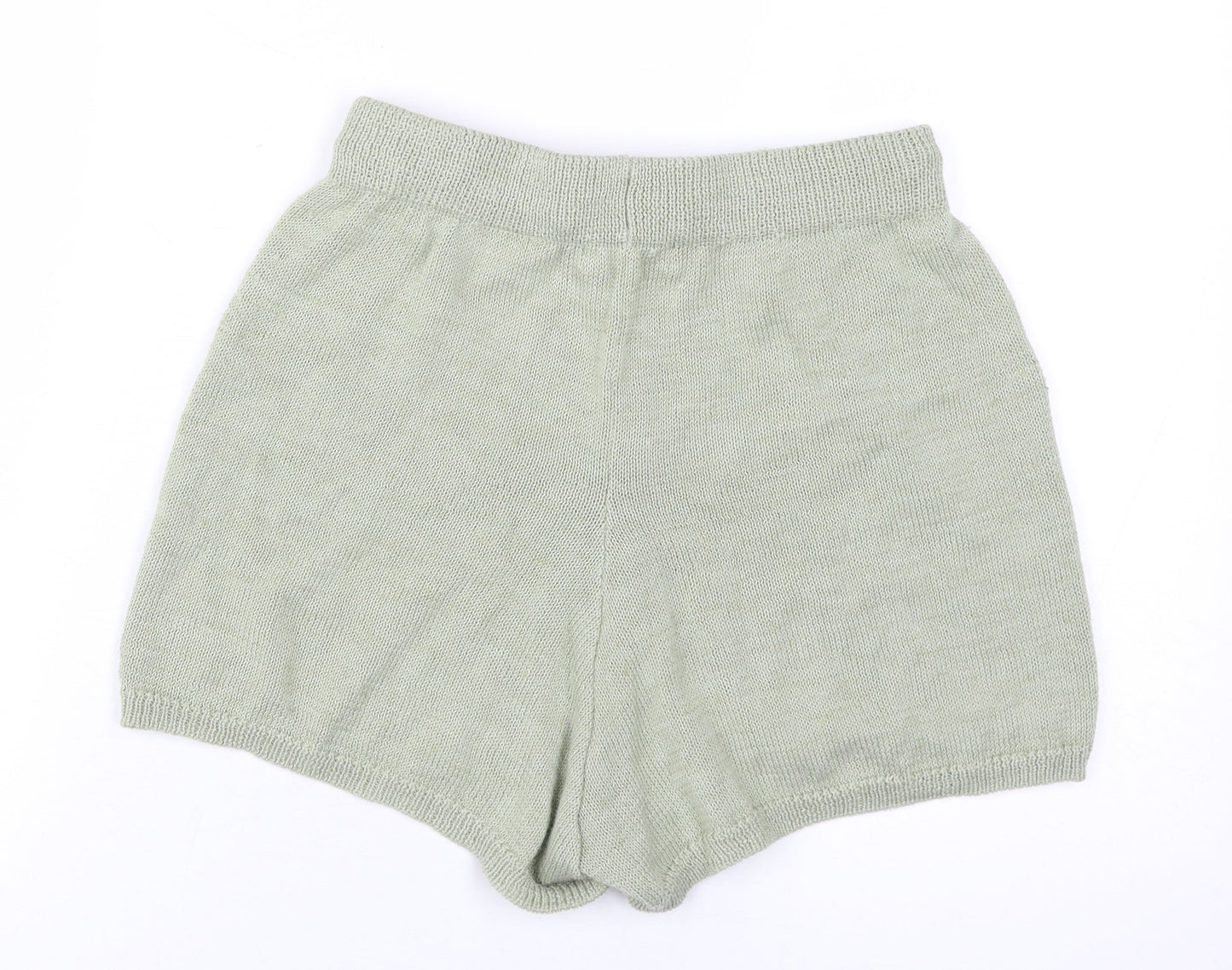 H&M Women's Green XS Sweat Shorts, Acrylic-Blend Casual