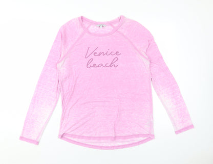 Womens UK Size 10 NEXT Pink Jersey T-Shirt