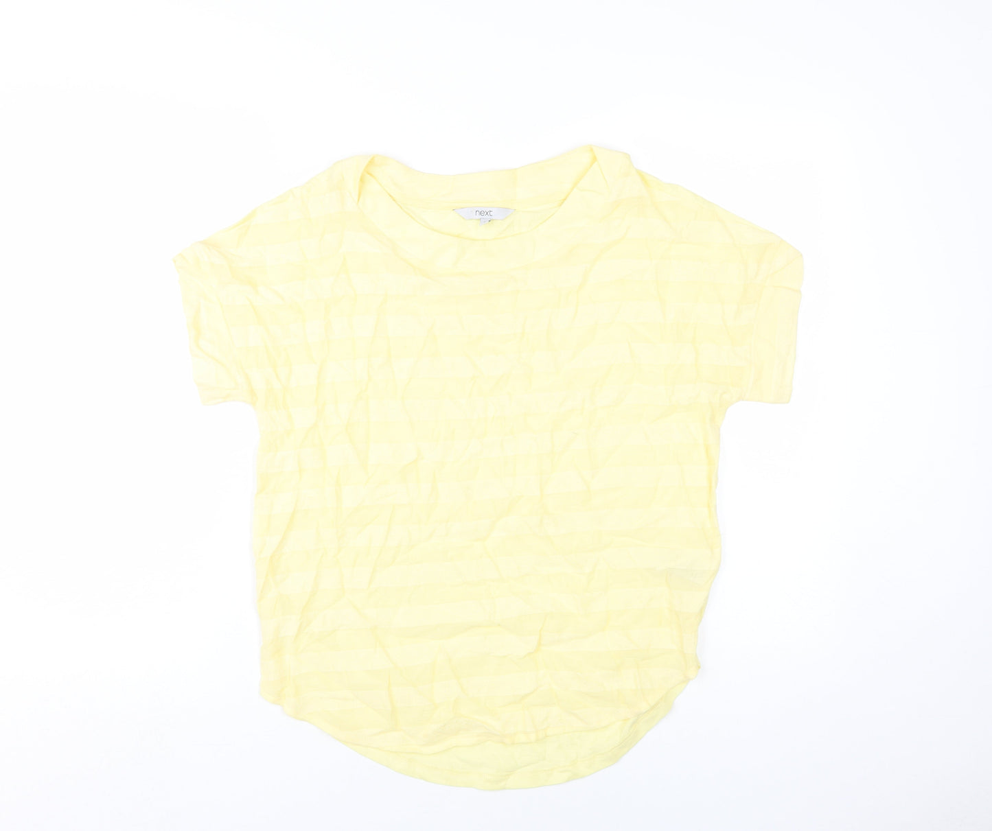Womens UK Size 10 NEXT Yellow Basic T-Shirt