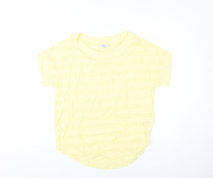 Womens UK Size 10 NEXT Yellow Basic T-Shirt