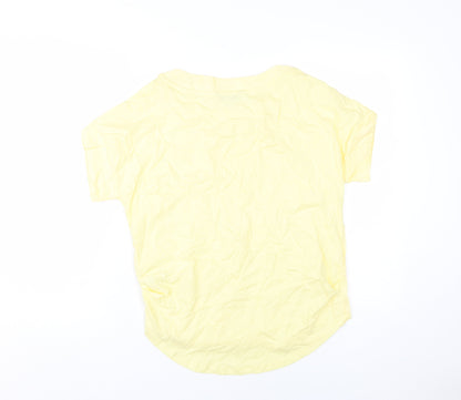 Womens UK Size 10 NEXT Yellow Basic T-Shirt