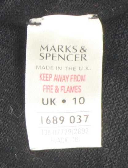Womens UK Size 10 Marks and Spencer Black Basic Blouse