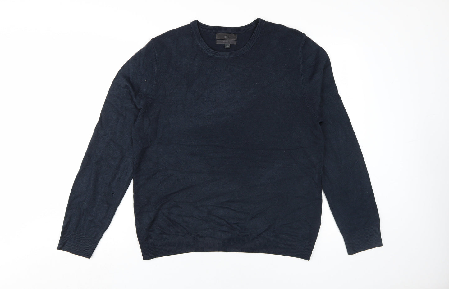 Marks and Spencer Men's Blue L Pullover Jumper