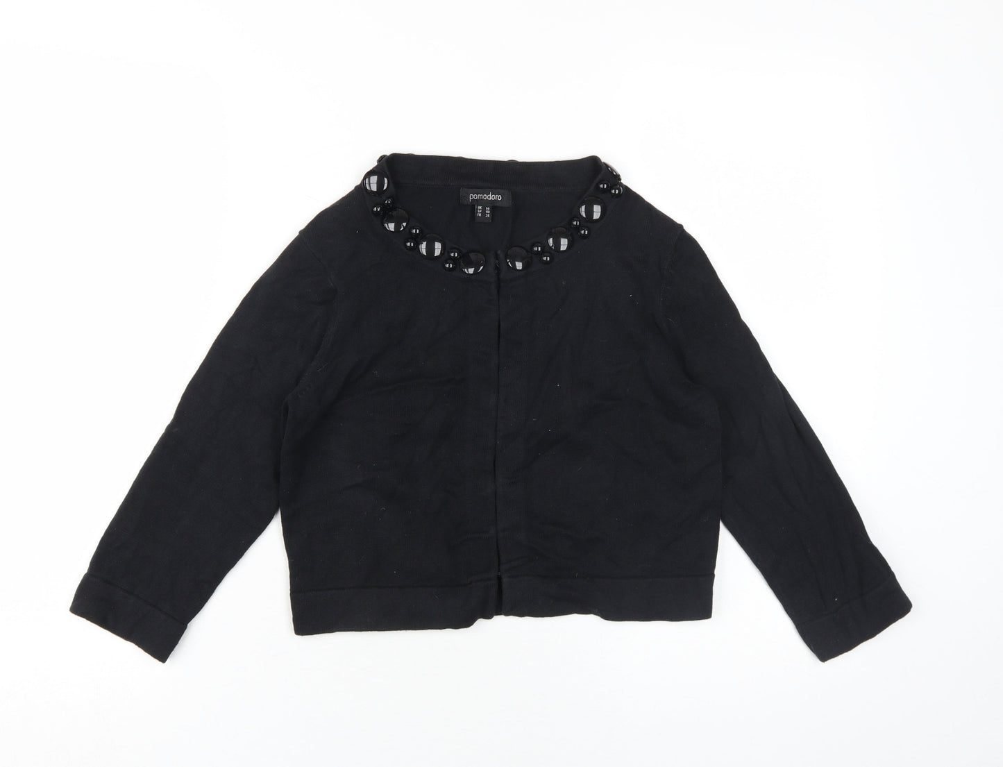 Womens UK Size 10 Pomodoro Black Cardigan Jumper