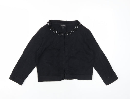 Womens UK Size 10 Pomodoro Black Cardigan Jumper