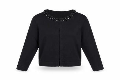 Womens UK Size 10 Pomodoro Black Cardigan Jumper