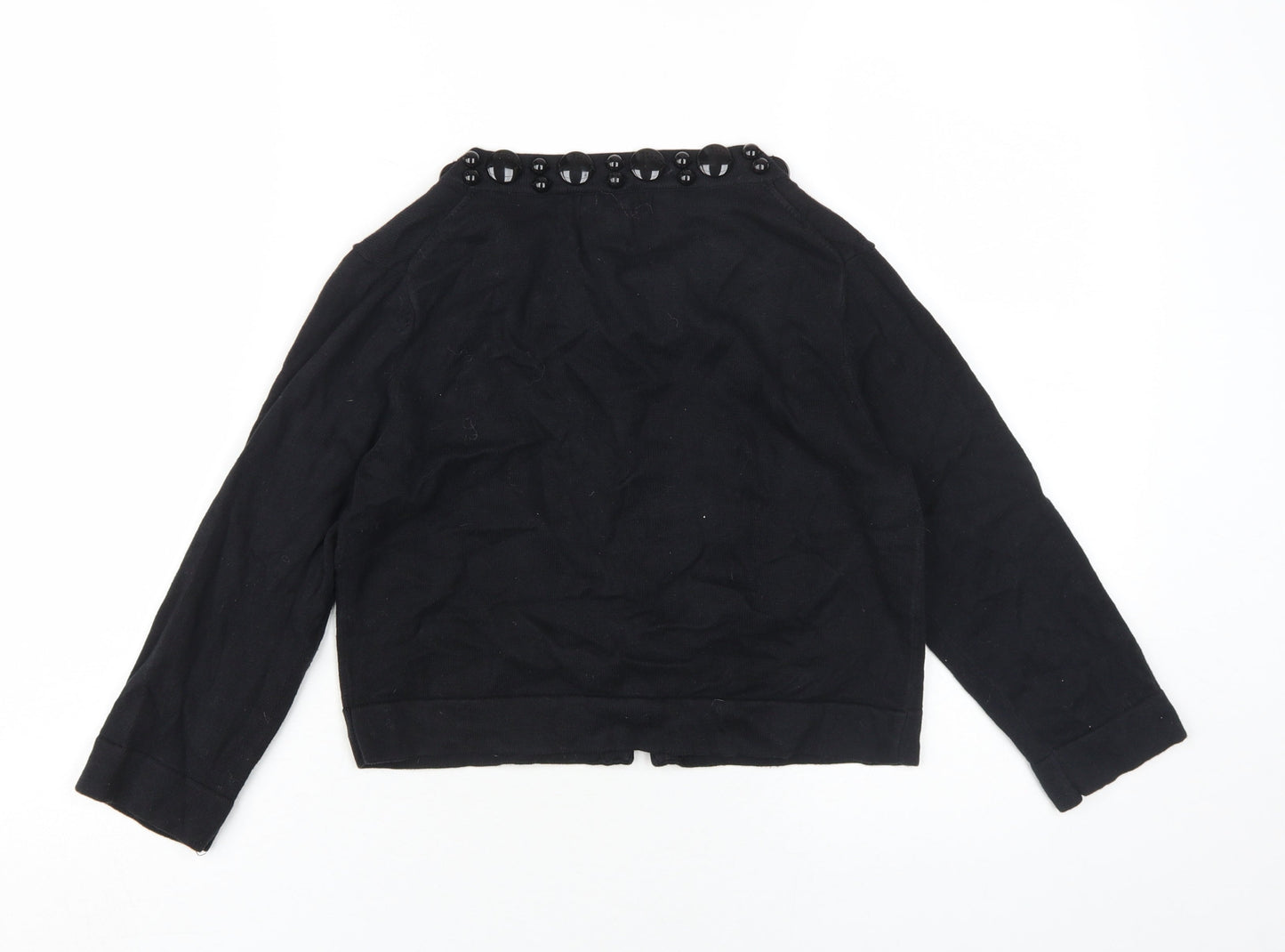 Womens UK Size 10 Pomodoro Black Cardigan Jumper