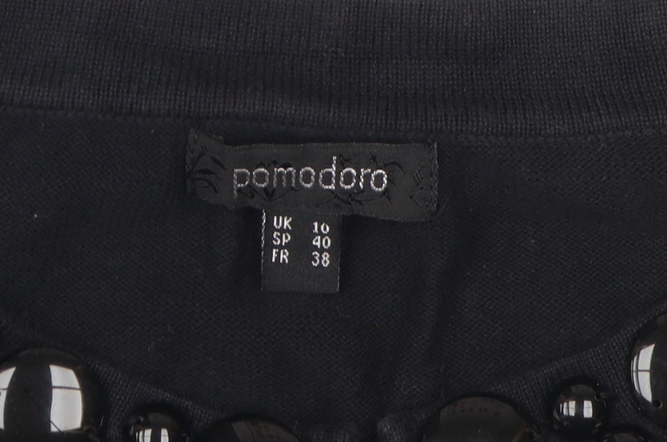 Womens UK Size 10 Pomodoro Black Cardigan Jumper