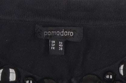 Womens UK Size 10 Pomodoro Black Cardigan Jumper