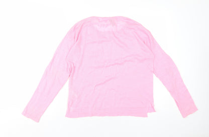 Womens UK Size S H&M Pink Pullover Jumper