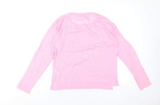 Womens UK Size S H&M Pink Pullover Jumper