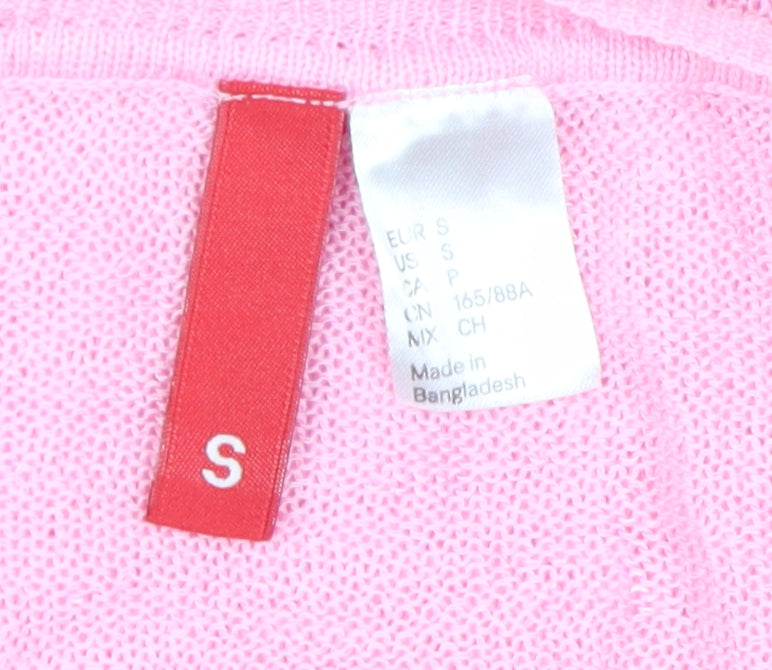 Womens UK Size S H&M Pink Pullover Jumper