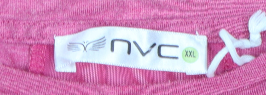 nvc Pink Women's 2XL Relaxed T-Shirt, Lightweight & Soft