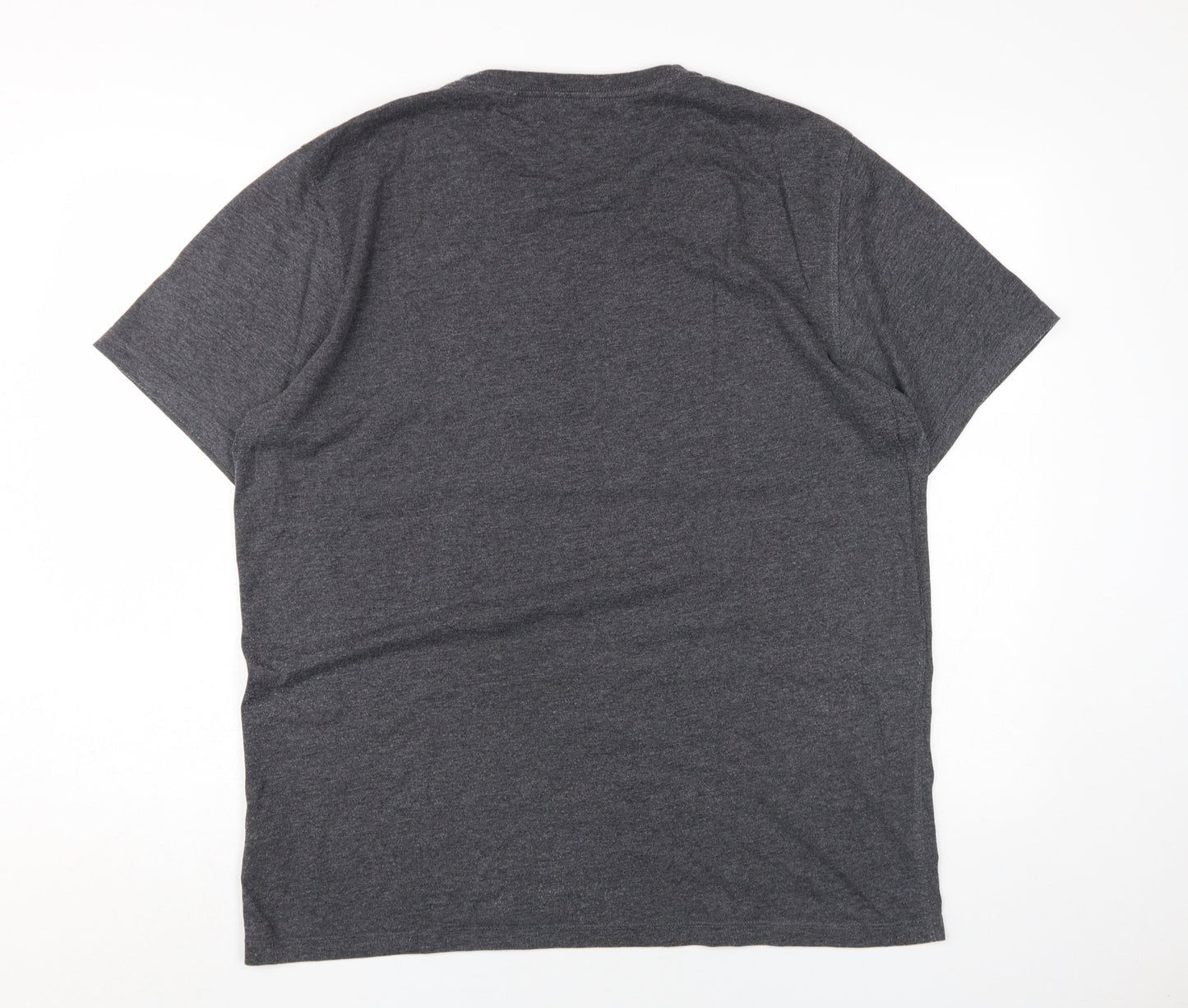 Next Men's Grey XL Cotton Polyester Crew T-Shirt