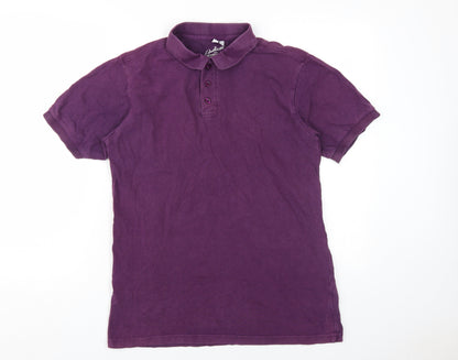 Incotex Jacamo Men's Purple Cotton Polo, M, Casual Wear