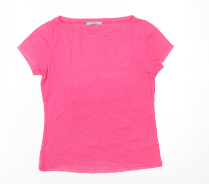 Womens UK Size 10 Marks and Spencer Pink Basic T-Shirt