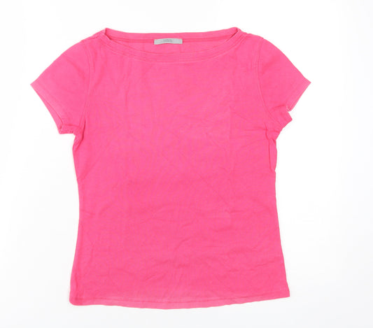 Womens UK Size 10 Marks and Spencer Pink Basic T-Shirt
