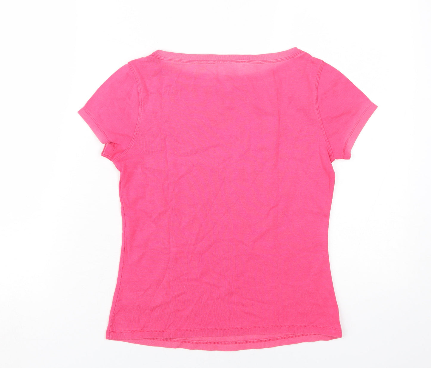 Womens UK Size 10 Marks and Spencer Pink Basic T-Shirt