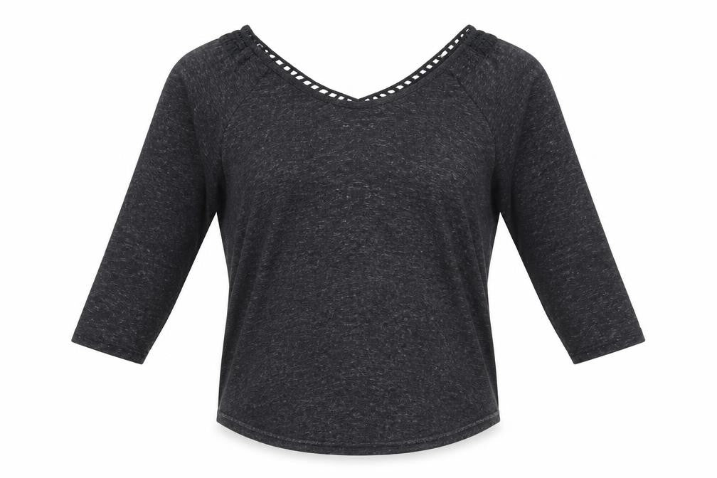 Womens UK Size S Ginger G Black Basic Blouse