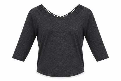 Womens UK Size S Ginger G Black Basic Blouse