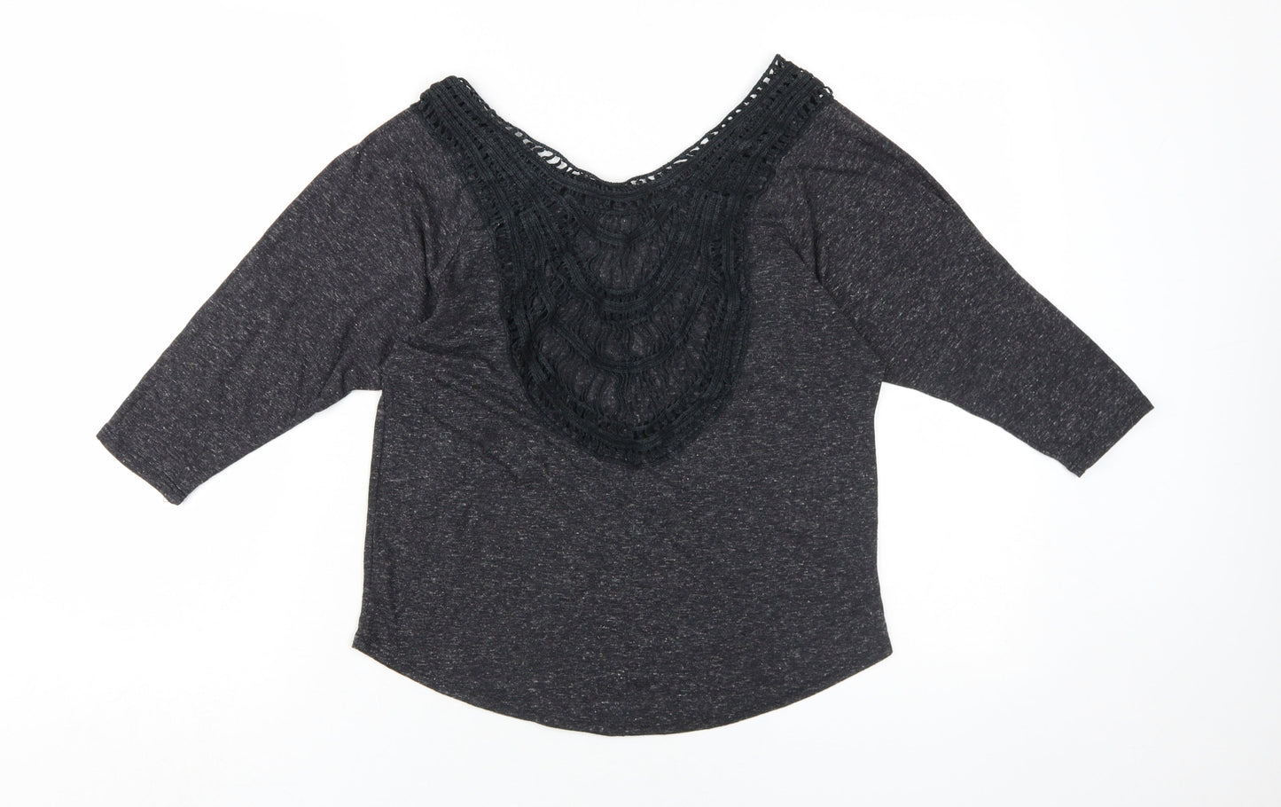Womens UK Size S Ginger G Black Basic Blouse
