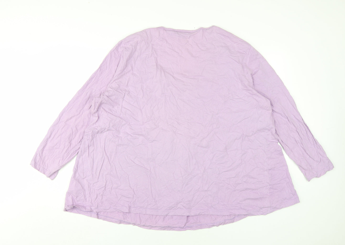 Mia Linea Women's Plus Purple 3/4 Sleeve T-Shirt Size 26/28