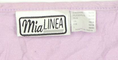 Mia Linea Women's Plus Purple 3/4 Sleeve T-Shirt Size 26/28