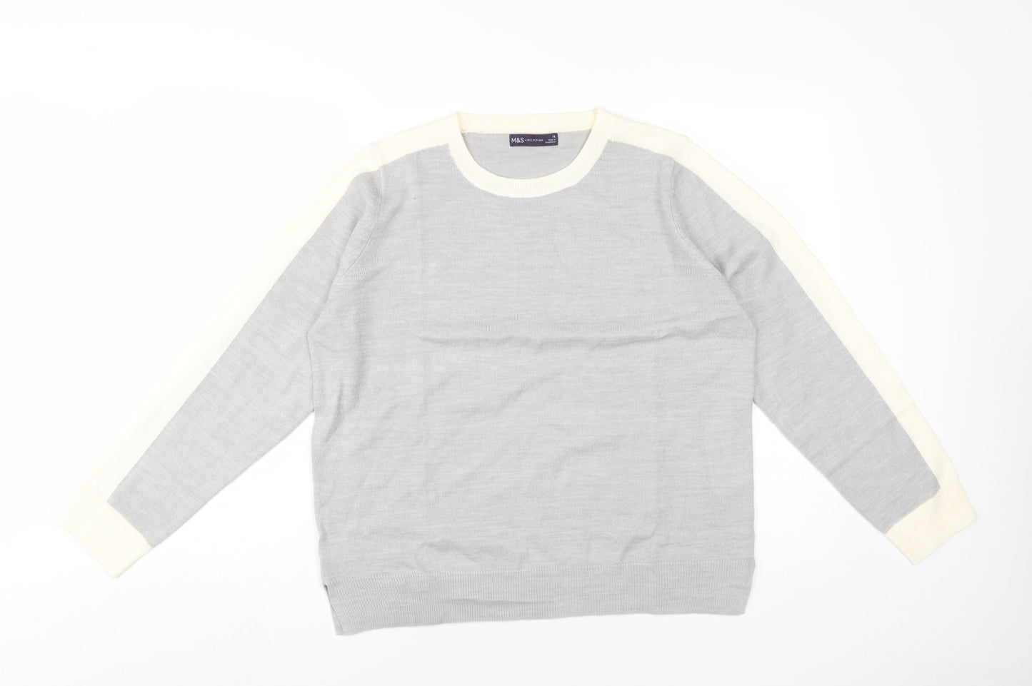 Womens UK Size 16 Marks and Spencer Grey Pullover Jumper