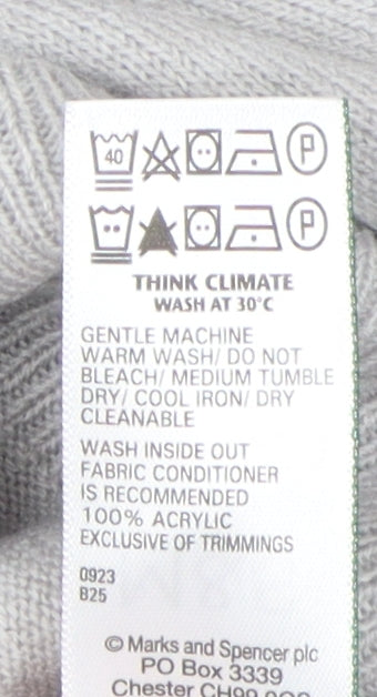 Womens UK Size 16 Marks and Spencer Grey Pullover Jumper