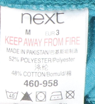 Next Men's Blue Henley T-Shirt, Size M, Short Sleeve