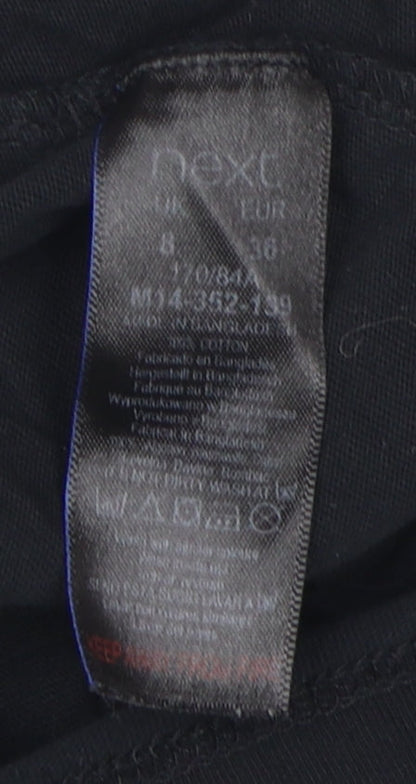 Next Womens Black Cotton Playsuit, Size 8