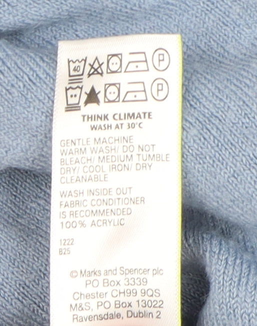 Womens UK Size XS Marks and Spencer Blue Pullover Jumper