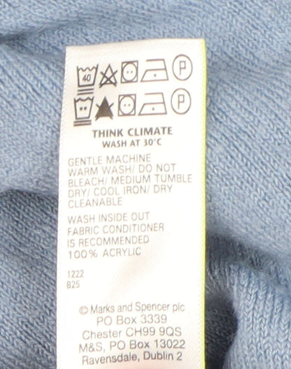 Womens UK Size XS Marks and Spencer Blue Pullover Jumper