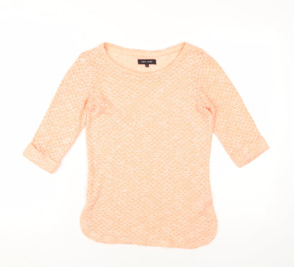 Womens UK Size 10 New Look Pink Basic T-Shirt