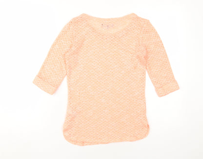 Womens UK Size 10 New Look Pink Basic T-Shirt