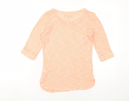Womens UK Size 10 New Look Pink Basic T-Shirt