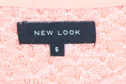 Womens UK Size 10 New Look Pink Basic T-Shirt