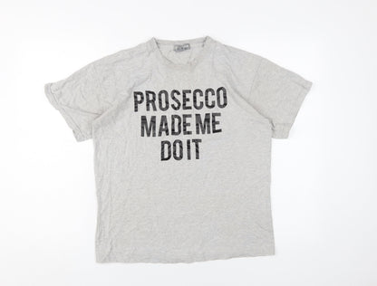 Unisex Adults UK Size M Love Grey Basic T-Shirt