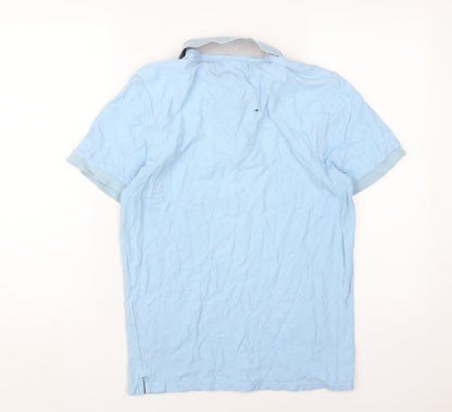 Marks & Spencer Men's Blue S Polo, Short Sleeve Casual Top