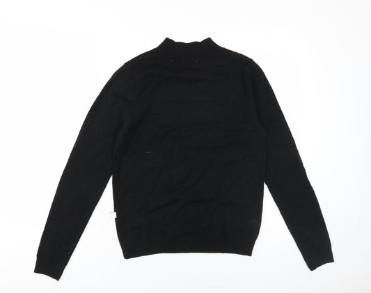 Collusion Women's Black High Neck Pullover Jumper UK 10