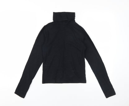 Womens UK Size S American Apparel Black Basic